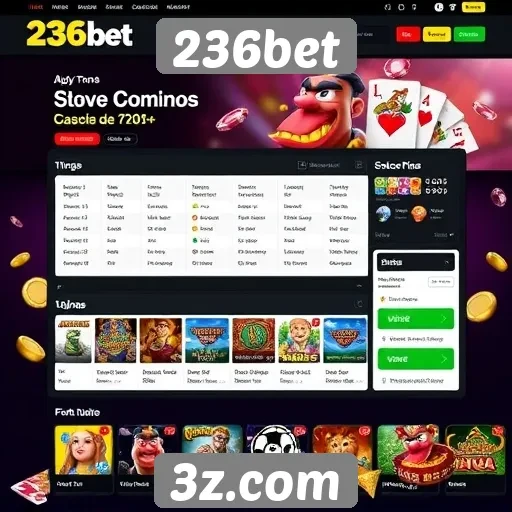 Interface do usuário do site 236bet